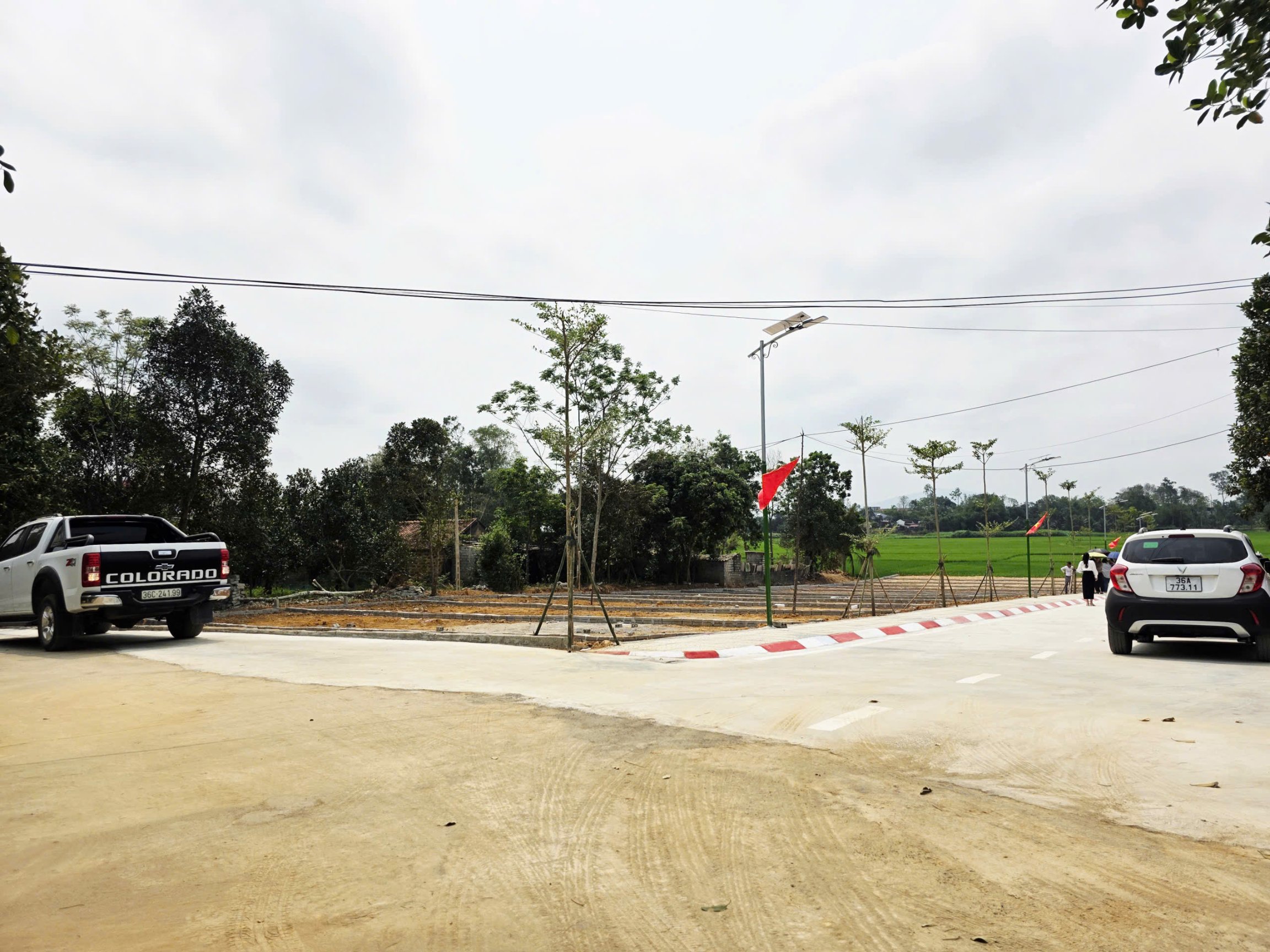 Đường và khách xem đất Thọ Cường — MB Thọ Cường